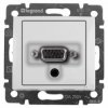 VALENA Gniazdo HD15 (VGA) + Jack 3,5 mm z zaciskami śrubowymi białe 770082