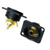 Gniazdo RCA do chassis Gold Black Neutrik czarny