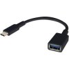 Renkforce RF-4455819 USB 3.2 1st Gen USB-C to USB-A OTG Cable 0.15m Gold Plated