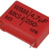 Kondensator; poliestrowy; MKSE; 4,7uF; 250V DC/160V AC; MKS4; MKS4F044706B00KSSD; 10%; 13x24x31,5mm; 27,5mm; luzem; -55...+100°C