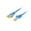Patchcord kat.6A S/FTP LSZH CU 2M niebieski Fluke Passed Lanberg