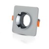 VT-862 Oczko halogenowe trzonek: GU10 gips szary-chrom kwadratowa 3120 V-TAC