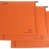 Segregator wiszący, l. paczek: 25, kolor: Pomarańczowy, Deska kraftowa