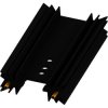 Extruded heatsink, (L x W x H) 63.5 x 34.9 x 12.7 mm, 8 K/W, black anodized, SK 104 63,5 STS