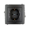 Deco Gniazdo Pojedyncze Z/U Schuko Grafitowy 11Dgp-1Sp