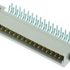 Male connector, type 2B, 32 pole, a-b, pitch 2.54 mm, solder pin, angled, gold-plated, 09221326921222