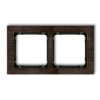 DECO Ramka 2 podwójna uniwersalna - efekt drewna (ramka wenge: spód czarny) efekt wenge DRD-2G KARLIK