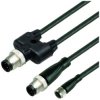 Pepperl+Fuchs 203012 Rozdzielacz i adapter czujnika/aktuatora V31-GM-3M-PUR-T-V1S-Y203012, piny: 4, 4, 3 m, 1 szt.