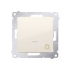 SIMON 54 Wyłącznik zwierny przycisk „światło” z podświetleniem LED (moduł) zaciski śrubowe kremowy DS1AL.01/41 KONTAKT SIMON