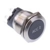 Accessory 2' Blue LED Momentary 22mm Vandal Push Button Switch SPDT 12V