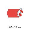 30007322 Price labels, 22x12 mm, permanent, red, 12000 pieces
