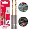 Wiertła do metalu HSS-G TiN walcowane 3mm Zestaw 2szt RED HEX SHOCKWAVE MILWAUKEE