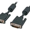 Connection cable, 2 m, black, DVI-D Dual Link (24+1) plug, straight to DVI-D Dual Link (24+1) plug, straight, K5434.2