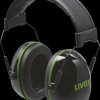 2630010 uvex earmuffs, black/green SNR 30 dB, size L, M, S