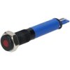 R-TECH 657084 Panel Indicator 6mm Domed 24V Whi Black Plated Brass