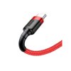 Złącze USB/A wt-wt USB-C 2A 1m QC3.0 BASEUS Cafule czerwono-czarny / CATKLF-B09 / 46795