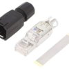 Złącze RJ45, wtyk, il.-PINów: 8, Kat: 5, złocony, 8p8c, 26AWG23AWG, IDC 1658008