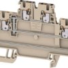 Multi level terminal block, push-in connection, 0.14-1.5 mm², 6 pole, 15 A, 6 kV, dark beige, 2817980000