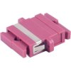 FO connector, SC duplex socket to SC duplex socket, OM4, multimode, ceramic, purple, BYB-4-98F2118