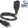 83927 Cable USB2.0 Micro-B male>USB2.0 Type-A female OTG ShapeCable 0.