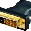 Adapter, DVI plug (24+1) to HDMI socket (type A), black, 68931