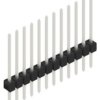 Pin header, 12 pole, pitch 2.54 mm, straight, black, 10046707