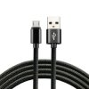 Kabel przewód pleciony USB - micro USB everActive CBB-2MB 200cm z obsługą szybkiego ładowania do 2,4A czarny