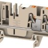Terminal block, push-in connection, 4.0 mm², 3 pole, 32 A, 8 kV, dark beige, 2675990000