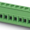 Socket header, 3 pole, pitch 5 mm, straight, green, 1912087
