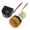 Kontrolka LED Volt+Amper. żółty 22mm min.0,6A 150W, 20-500VAC miernik