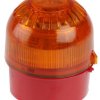 Sygnalizator akustyczny z lampą sygnalizacyjną 110 → 230 V ac Pomarańczowy AC IP65 Montaż na podstawie 102dB