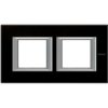 AXOLUTE Ramka 2 podwójna prostokątna pozioma 2X2 moduły czarne szkło HA4802M2HVNN LEGRAND