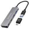GrauGear G-HUB2A2C-AC USB 3.2 1st Gen hub 4 ports Silver USB & Firewire Plugs