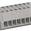 2-wire terminal strip, spring-clamp connection, 0.08-1.5 mm², 12 pole, 18 A, 6 kV, gray, 260-112