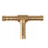 6/6/6mm Brass Tee T-Joint Hose Connector