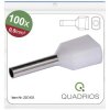 Quadrios 22C433 Wire End Sleeves Twin Ferrule 0.5 mm² Insulated White