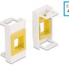 81358 Easy 45 Module Keystone Holder 22.5 x 45 mm, white / yellow