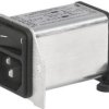 IEC plug C14, 50 to 60 Hz, 2 A, 250 VAC, 4 mH, faston plug 6.3 mm, DC22.2111.111