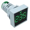 Kontrolka LED Voltomierz zielony 22mm 60-500VAC kwadrat miernik napięcia