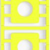 PA device marker, (L x W) 45 x 45 mm, yellow, 20 pcs, 1248660000