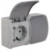 Koala Gniazdo podwójne SCHUKO n/t IP44 popiel z klapk.grafit VG 182-08 61.399