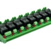 CZH-Labs DIN Rail Mount 12V Passive 8 SPST-NO 30Amp Power Relay Module.