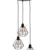 Lampa wisząca loftowa 3x E27 FOSKAL BLACK