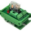 ELECTRONICS-SALON DIN Rail Mount Fused DPDT 5A Power Relay Interface Module, G2R-2 24V DC Relay.
