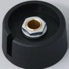 Rotary knob, 6.35 mm, plastic, black, Ø 31 mm, H 16 mm, A3031639