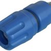 Gniazdo bananowe montażowe SKS Hirschmann PKI 10 A, izolowane, O 4 mm, 35 A, niebieskie