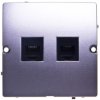 Simon Basic Gniazdo telefoniczne podwójne 2xRJ12 stal inox BMT2.02/21