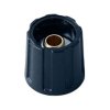 Pokrętło potencjometru oś: 6mm średnica: 16mm Wałek okrągły Czarny OKW