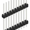 Pin header, 10 pole, pitch 2.54 mm, straight, black, 10051207