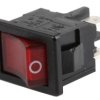 Przełącznik kołyskowy Wł.-wył. podświetlany 4 A DPST Czerwony IP40 Marquardt